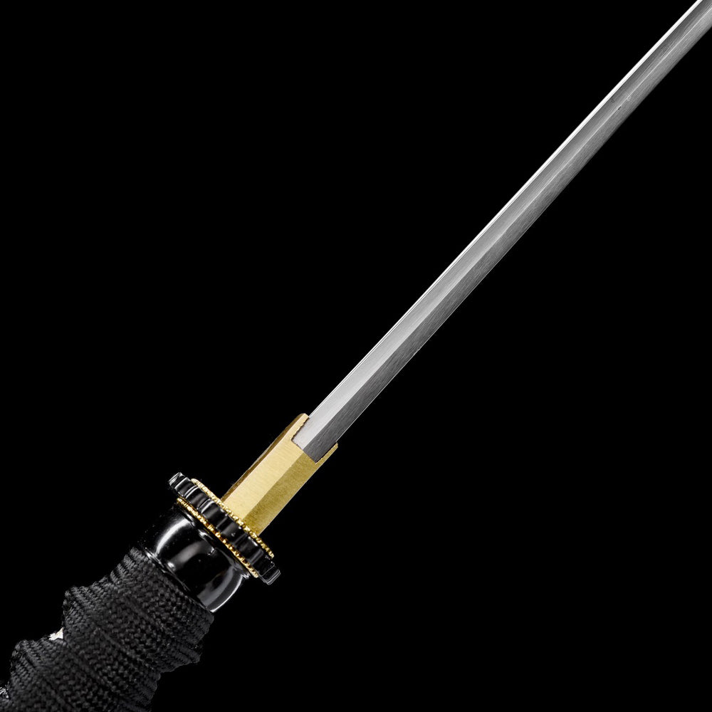 Ninja Weapons Japanese Short Sword-Carbon Steel Tanto with Green Saya