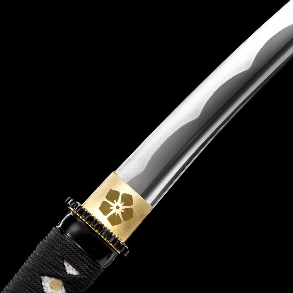 Ninja Weapons Japanese Short Sword-Carbon Steel Tanto with Green Saya