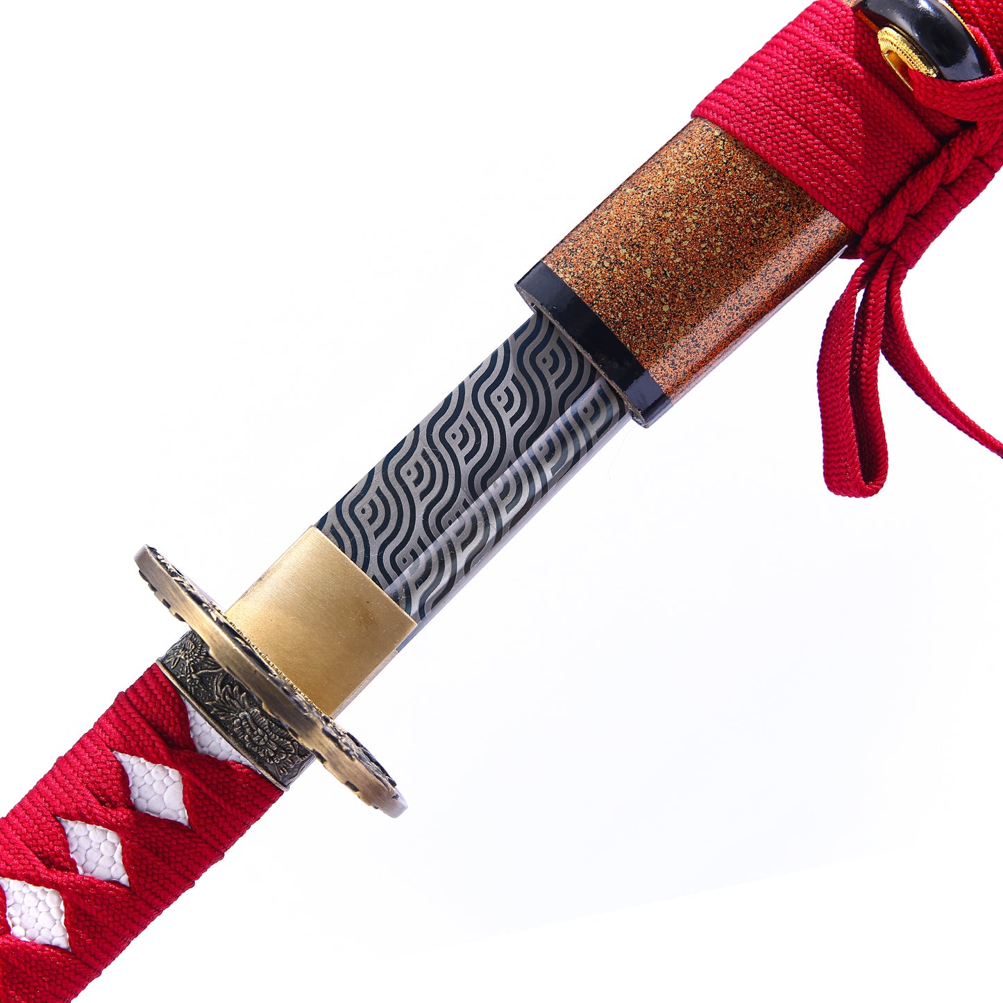 Red Katana- Traditional Japanese Samurai Ninja Sword for Practice