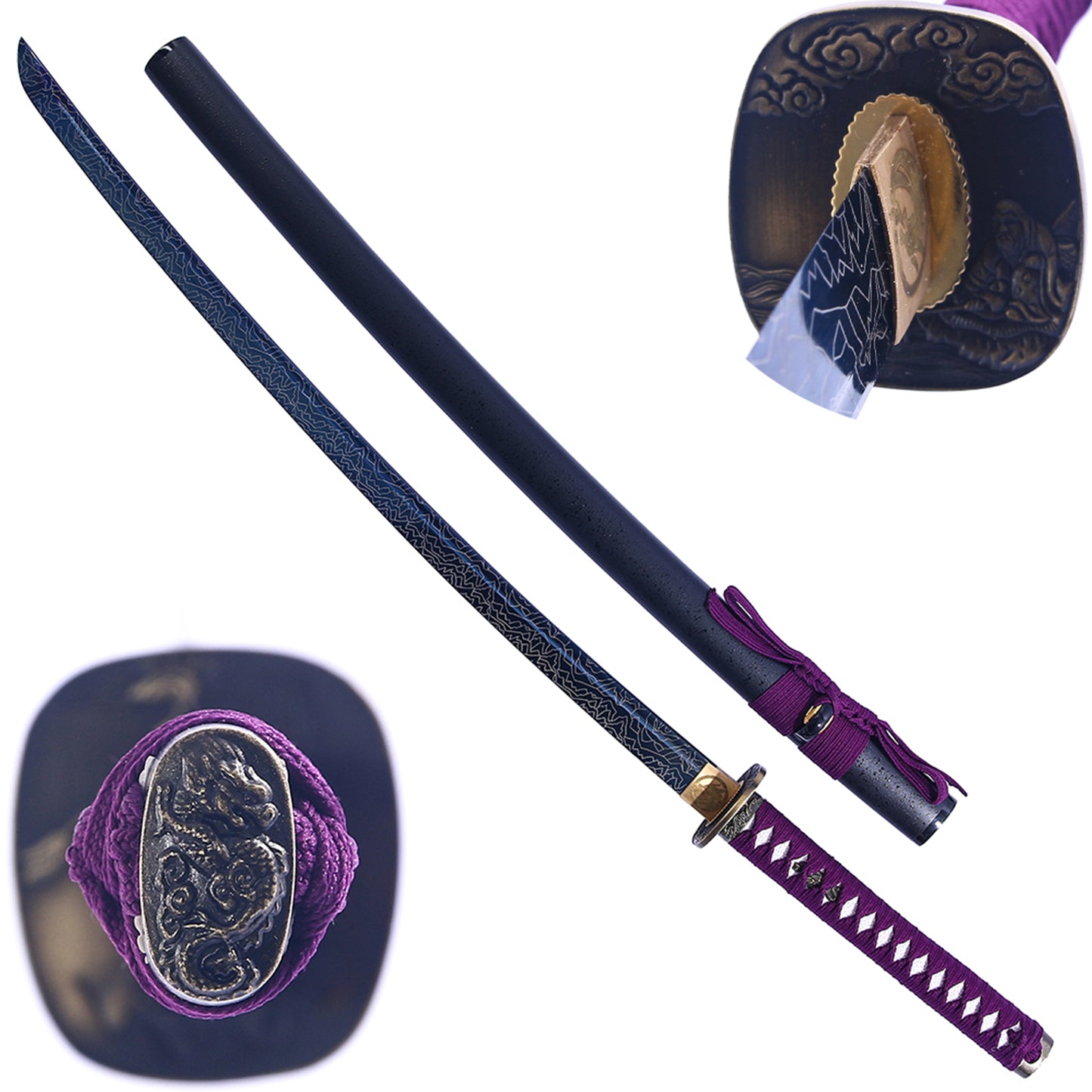 Authentic Hand-Forged Japanese Samurai Katana - Full Tang High Carbon Steel