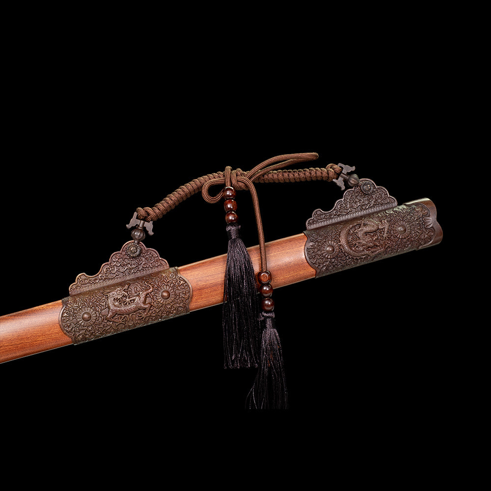 High Quality Handmade Chinese Sword Tang Dao with Damascus Steel Blade