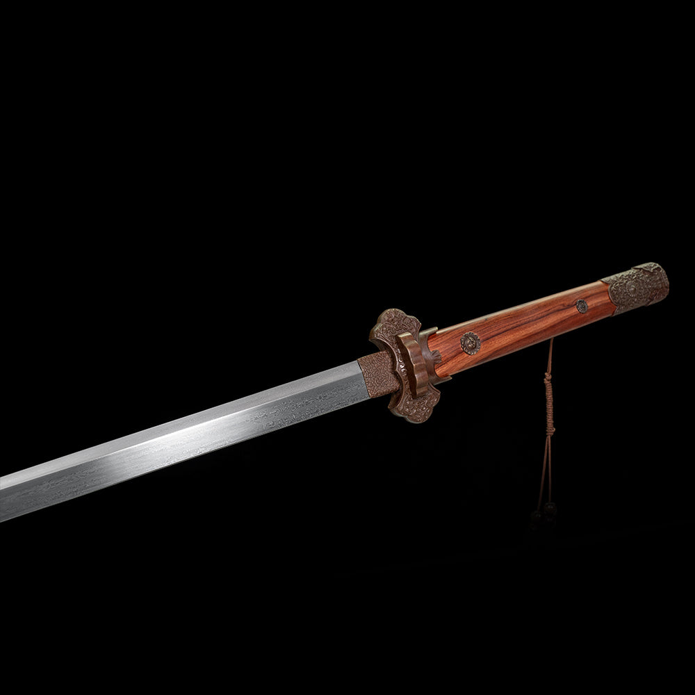 High Quality Handmade Chinese Sword Tang Dao with Damascus Steel Blade