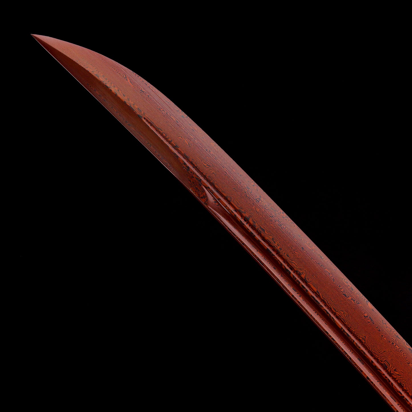 Traditional Qing Dynasty Sword - Chinese Qing Dao Sword with Red Damascus Steel Blade