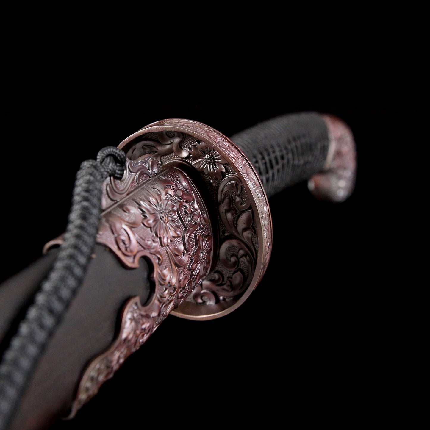 Traditional Qing Dynasty Sword - Chinese Qing Dao Sword with Red Damascus Steel Blade