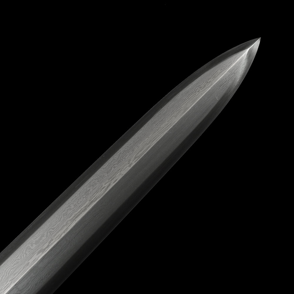 Traditional Chinese Sword - Damascus Steel Blade with Dragon Fittings