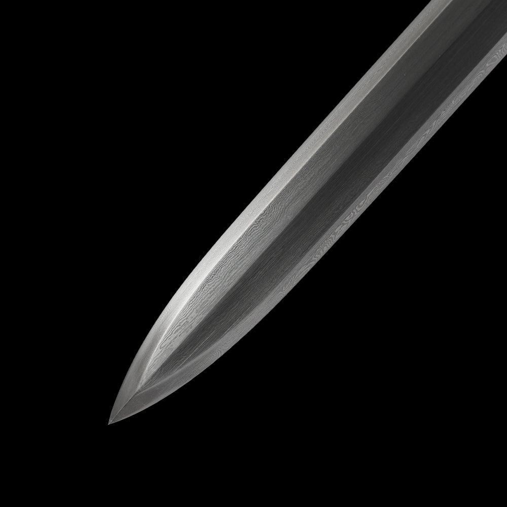 Traditional Chinese Sword - Damascus Steel Blade with Dragon Fittings