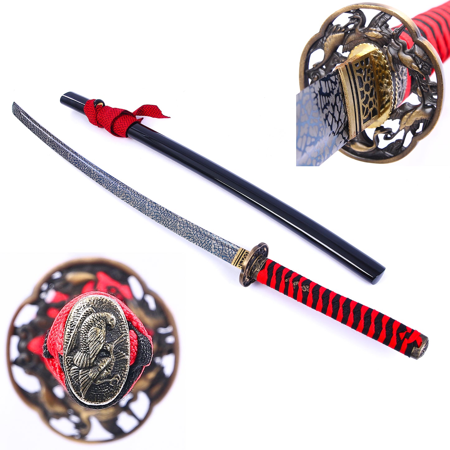 Real Ninja Weapons Red Sword Japanese Katana